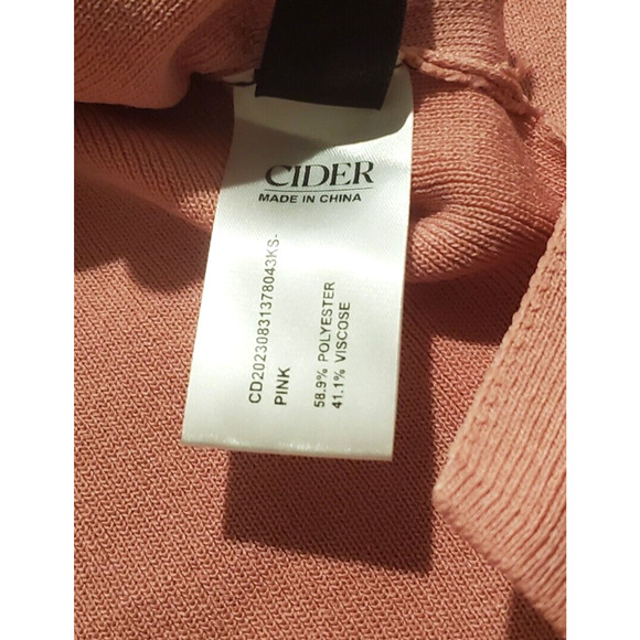 Cider Pink Sweater Long Sleeve Sweetheart Neckline Pearl Button Women Plus Sz 2X - Picture 4 of 4